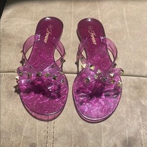 Forever Purple Sandals with Jelly Design